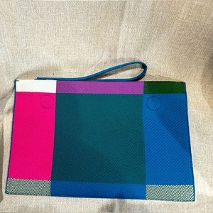 Rothy’s Essential Pouch **DISCONTINUED** Pink Bright Check